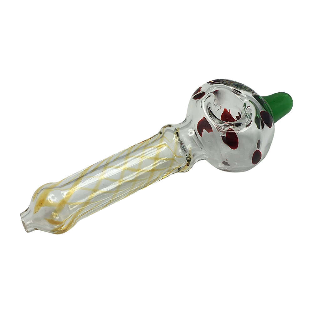 Collectible Hand Blown Glass Tabaco Smoking Pipe / Incense Burner JL